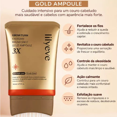 Lilyeve GROW:TURN EXOSOME Brush Shot Gold Ampoule 3X 140ml